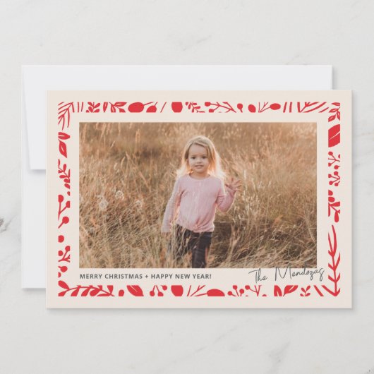 Botanische Grenze Feiertagskarte (Vorderseite)