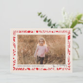 Botanische Grenze Feiertagskarte (Stehend Vorderseite)