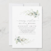 Botanische Grünanlage Abend Empfang Hochzeit Einladung (Vorderseite)