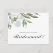 Botanische Grünanlage BRIDESMAID VORSCHLAG Karte (Vorne/Hinten)