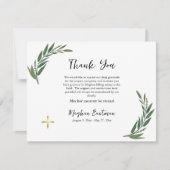 Botanische Grünanlage Orthodoxe Christliche Gedenk Dankeskarte (Vorderseite)