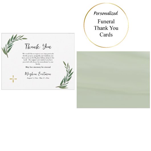 Botanische Grünanlage Orthodoxe Christliche Gedenk Dankeskarte