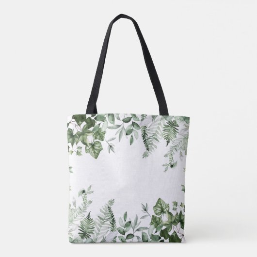 Botanische Grünanlage Sage Ferns Ivy Tasche (Rückseite)