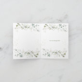 Botanische grüne Babydusche Einladung (Innenseite)