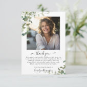 Botanische Grüne Beerdigung von Aquarellfarben Dan Dankeskarte (Stehend Vorderseite)