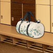 Botanische grüne Blätter benutzerdefinierter Name Duffle Bag