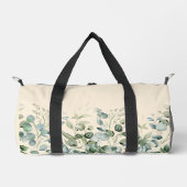 Botanische grüne Blätter benutzerdefinierter Name Duffle Bag (Vorderseite)