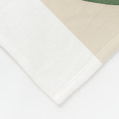 Botanische grüne Blätter Fleece-Decke | Wasserfarb Fleecedecke (Ecke)