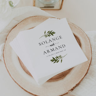 Botanische Grüne Blätter Hochzeiten von Napkins Serviette