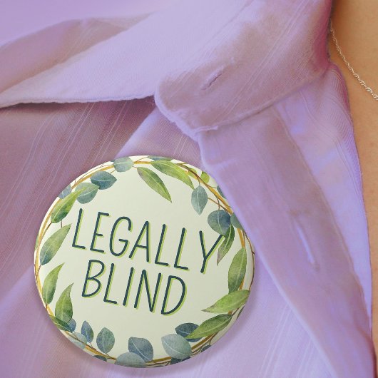 Botanische Grüne Blätter Rechtsblind Button