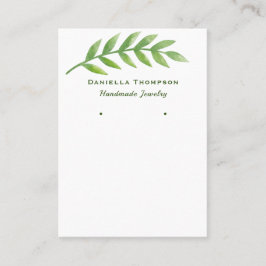 Botanische Grüne Blätter Schmuckverschlussvorführu Visitenkarte