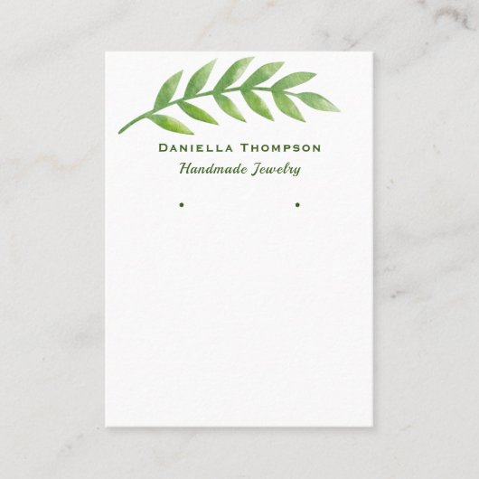 Botanische Grüne Blätter Schmuckverschlussvorführu Visitenkarte (Vorderseite)