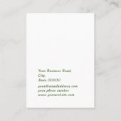 Botanische Grüne Blätter Schmuckverschlussvorführu Visitenkarte (Rückseite)