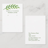 Botanische Grüne Blätter Schmuckverschlussvorführu Visitenkarte (Vorne/Hinten)