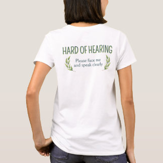 Botanische grüne Blätter Schwerhörigkeit Taubheit T-Shirt