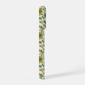 Botanische Grüne Blumen Creme Florales Muster iPhone Hülle (Rechte Seite)