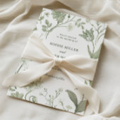 Botanische Grüne Einladung zur Hochzeit