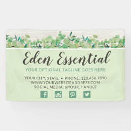 Botanische Grüne Eukalyptus & Rustikale Öko Banner