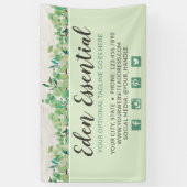 Botanische Grüne Eukalyptus & Rustikale Öko Banner (Vertikal)