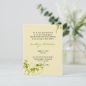 Botanische, grüne Gay Lesbian Hochzeit Einladung (Stehend Vorderseite)