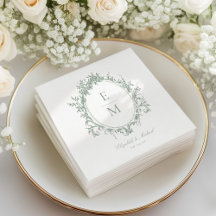 Botanische Grüne Hochzeit des Vintagen Wappen