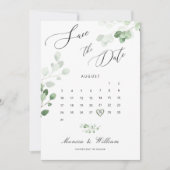 Botanische Grüne Hochzeit Sichern Sie die Datumska Save The Date (Vorderseite)