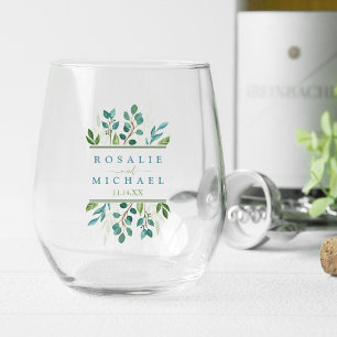 Botanische Grüne Hochzeit Weinglas Ohne Stiel