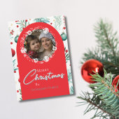 Botanische grüne Kiefernnadeln Feiertagskarte