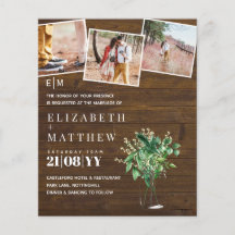 Botanische Grüne Leafy Hochzeit Einladung Budget