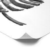 Botanische Grüne Pflanze Aquarellmalerei Poster (Ecke)