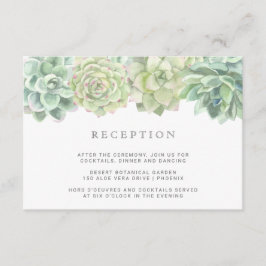 Botanische grüne Säkulare Hochzeitsempfang Begleitkarte