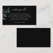 Botanische Grüne Schwarze Hochzeit wünschenswert g Begleitkarte (Vorne/Hinten)