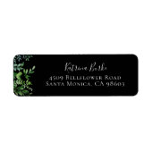 Botanische Grüne Schwarze Rücksendeadresse (Vorne)