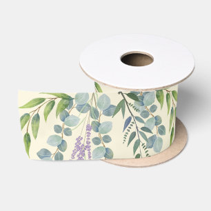 Botanische grüne Stiele Eukalyptus Zweige Hochzeit Satinband