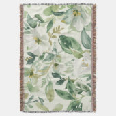 Botanische grüne Wasserfarbe Florale Blätter Natur Decke (Vorderseite Vertikal)