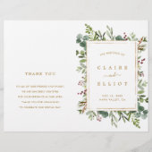 Botanische Grüne Weihnachtsfeier Gold Hochzeit Pro (Vorderseite)