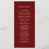 Botanische Grüne Weihnachtsfeiertag Goldhochzeit Programm (Rückseite)