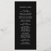 Botanische Grüne Weihnachtsfeiertag Schwarze Hochz Programm (Rückseite)