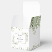 Botanische Grünfoliage Hochzeit Vielen Dank Geschenkschachtel (Geöffnet)