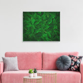 Botanische Grünmalerei Stretchierte Leinwand Print (Insitu (Wohnzimmer))