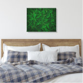Botanische Grünmalerei Stretchierte Leinwand Print (Insitu (Schlafzimmer))