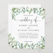 Botanische Grünpflanzen als Grün auf einer Hochzei (Vorne/Hinten)