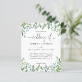 Botanische Grünpflanzen als Grün auf einer Hochzei (Stehend Vorderseite)