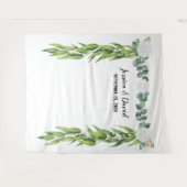 Botanische Grünpflanzen Blätter Hochzeitsfeiern Wandteppich (Vorderseite (Horizontal))