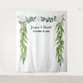 Botanische Grünpflanzen Blätter Hochzeitsfeiern Wandteppich (Vorderseite)