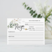 Botanische Grünpflanzen Blattwerk Brautparty Begleitkarte (Stehend Vorderseite)