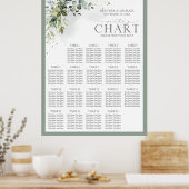 Botanische Grünpflanzen Blumen Empfang Sitzplatz Poster (Küche)