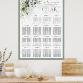 Botanische Grünpflanzen Blumen Empfang Sitzplatz Poster (Küche)