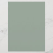 Botanische Grünpflanzen Blumenküche Menükarte (Rückseite)