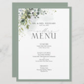 Botanische Grünpflanzen Blumenküche Menükarte (Vorne/Hinten)